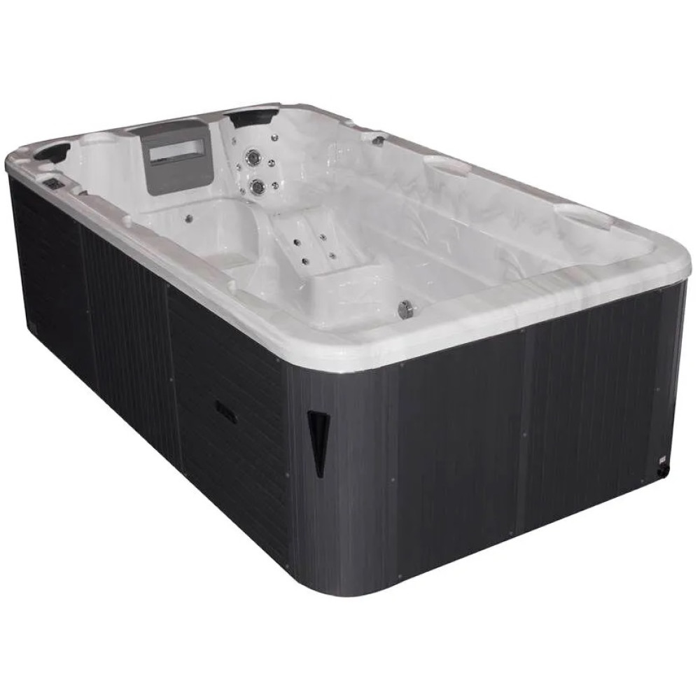 Плавательный SPA бассейн Passion Spas Aquatic 1 Eco (400x228x126 см), Серебристо-белый
