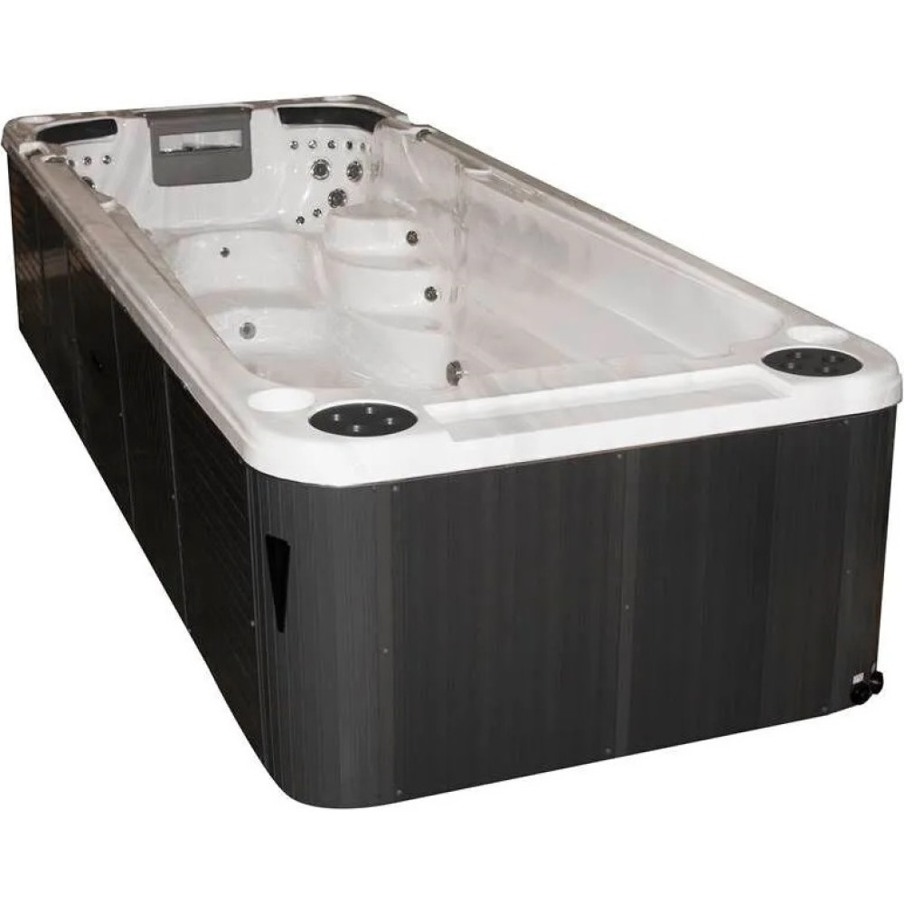 Плавательный SPA бассейн Passion Spas Aquatic 2 (600x228x126 см), серебристо-белый.