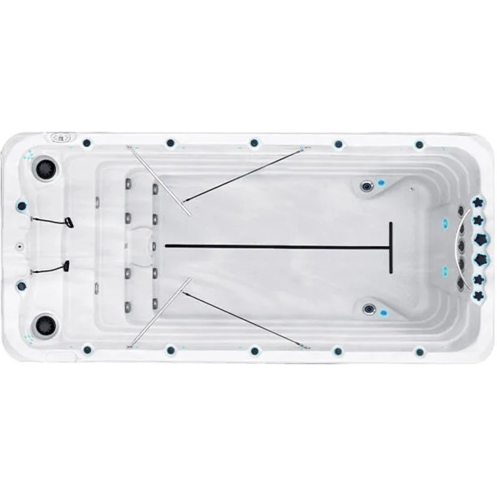Плавательный SPA бассейн Passion Spas Fitness 2 Deep (500x228x152 см), Серебристо-белый