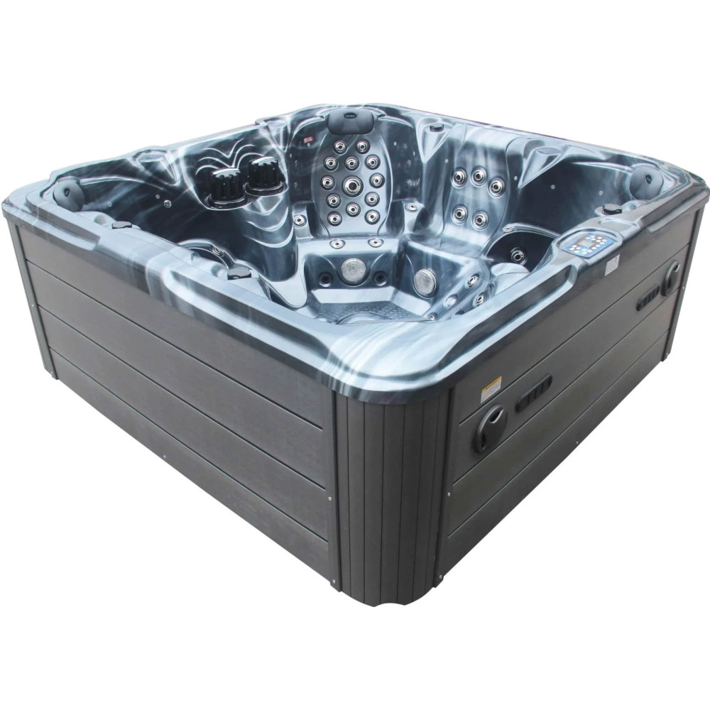 СПА-бассейн Aquajoy Maldives (230х230х95 см), темный опал, с динамиками и LED-подсветкой