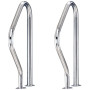 Поручень для бассейна Flexinox из двух частей, длина 440 мм, AISI-316L (2 шт.)
