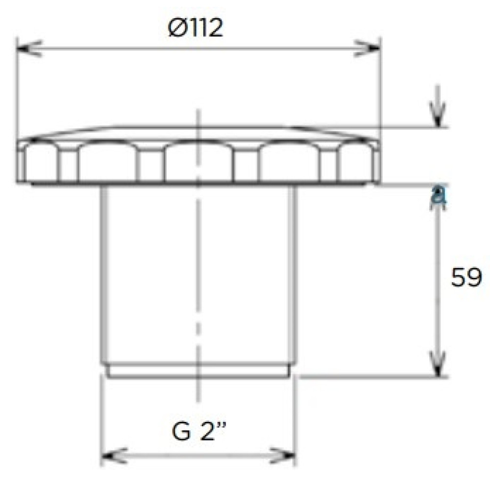 Форсунка стеновая Flexinox 87198022 (4.5 м3/ч) под бетон, 2"