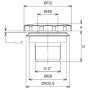 Форсунка стеновая Flexinox 87198042 (4.5 м3/ч) под лайнер, 2"