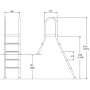 Лестница для наземных бассейнов Flexinox 87143418N (4 ступени), AISI-304