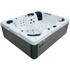 Гидромассажный бассейн Aquajoy Saint-Tropez (280х230х95 см), Серебристо-белый мрамор