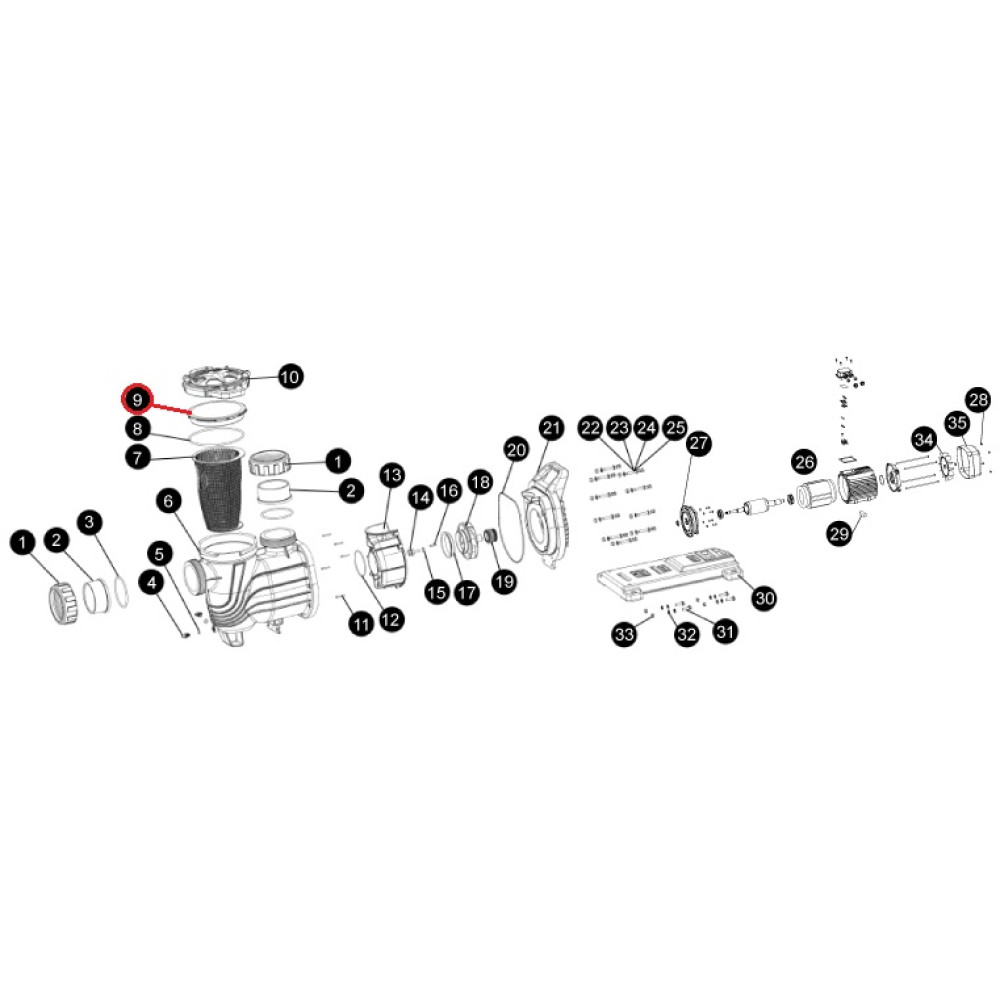 Крышка префильтра насоса SLP, (A13120020 №9)