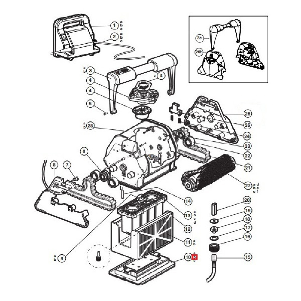 Замок нижней крышки для робота-пылесоса Hayward TigerShark (RCX78005)