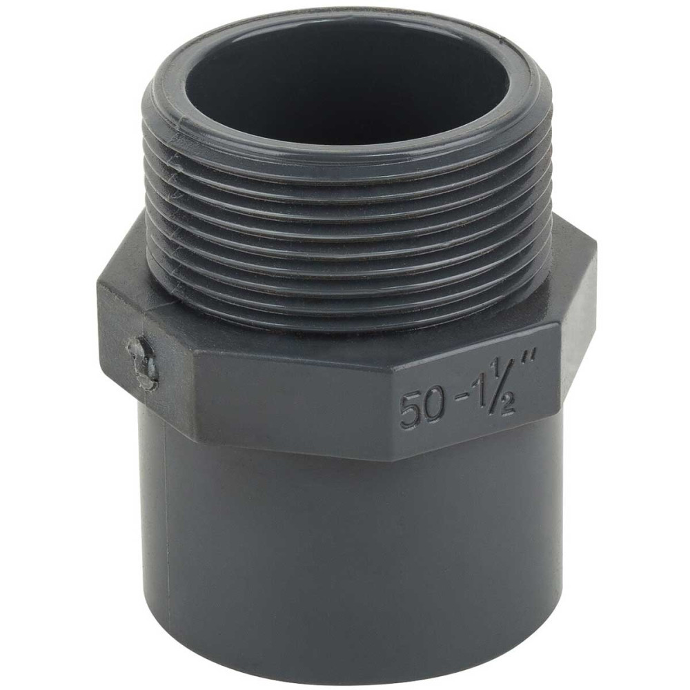 Муфта ПВХ Kripsol MR30 63.C редукционная, с наружной резьбой, d50-63х2"