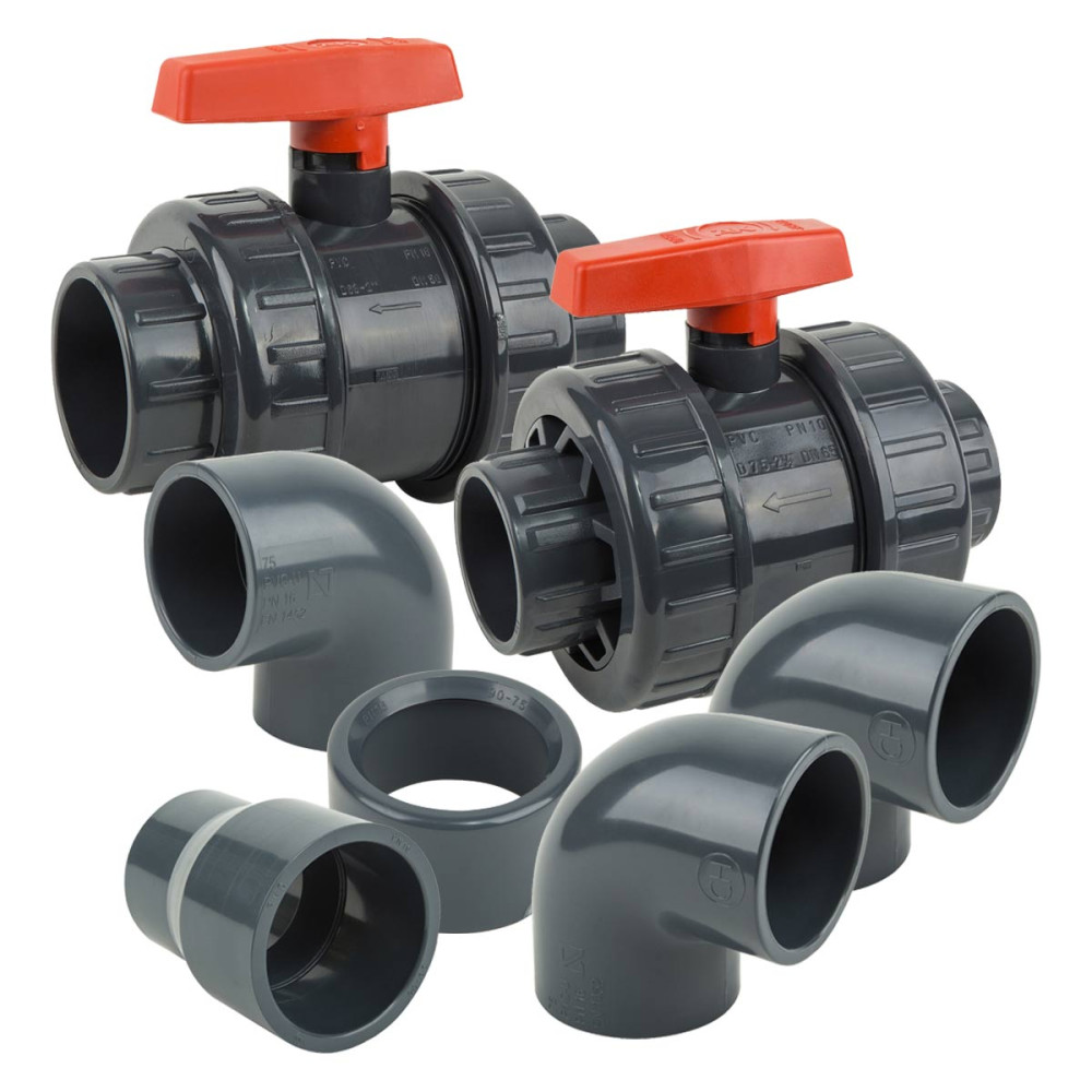 Комплект фитингов Kripsol для противотока 63/75 мм.