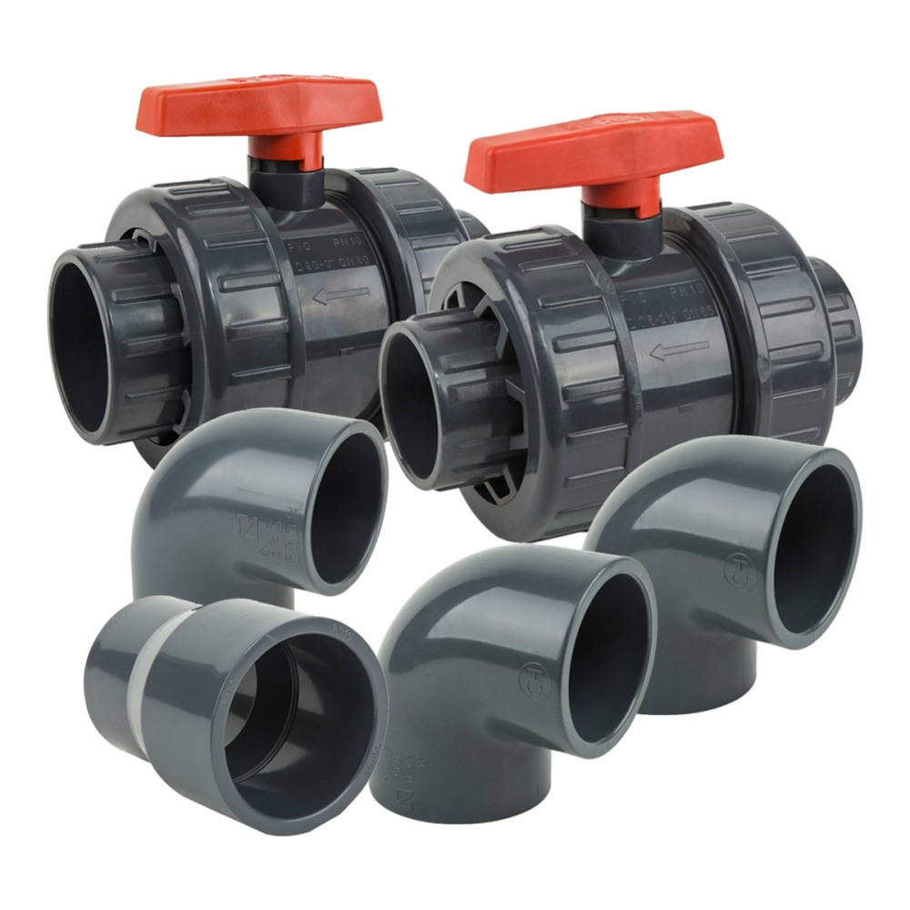 Комплект фитингов Kripsol для противотока 75/90 мм.