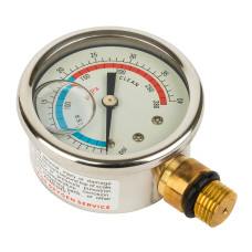 Манометр Emaux в стальном корпусе 06011032, (боковое подключение)