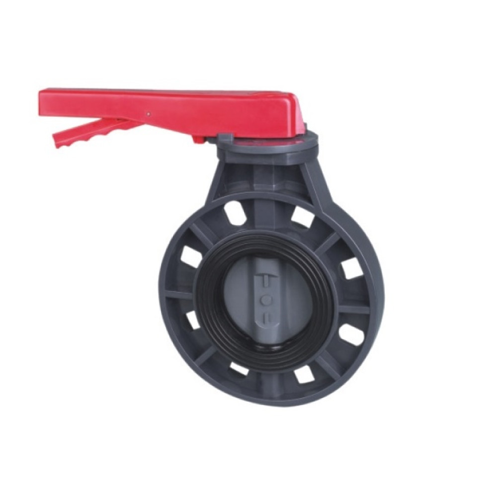 Кран мотылек ПВХ Era без фланцев, d160 мм.