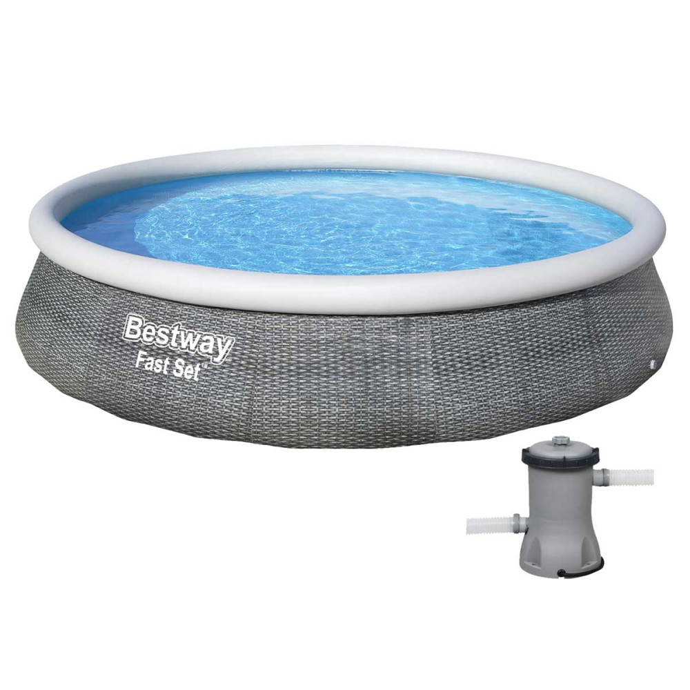 Надувной бассейн Bestway 57376 (396x84 см) с картриджным фильтром.