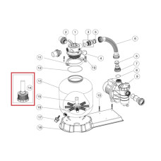 Дюзовая коробка 89011602 в комплекте с трубой для Emaux P350.