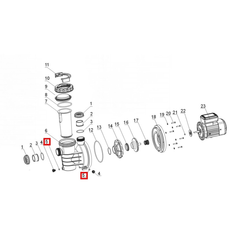 Уплотнительное кольцо для дренажной заглушки Aquaviva SWIM 025-150