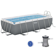 Каркасный прямоугольный бассейн Bestway 56441 (404х201х100 см) с картриджным фильтром и лестницей.