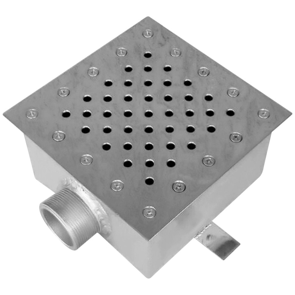 Слив донный Aquaviva AISI 304 (250х250 мм) квадратный, под бетон/лайнер