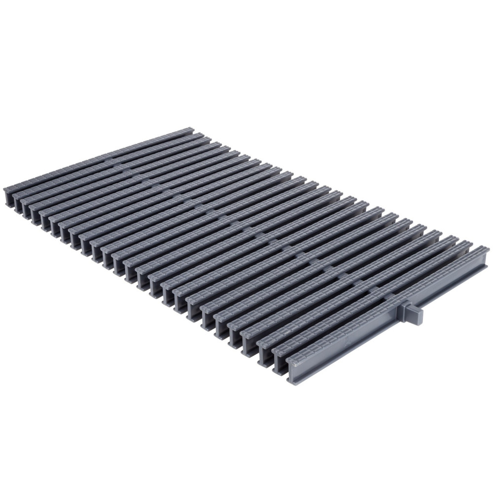 Переливная решетка Aquaviva KTG-30 Classic с центральным соединением, 295x25 мм (серая)