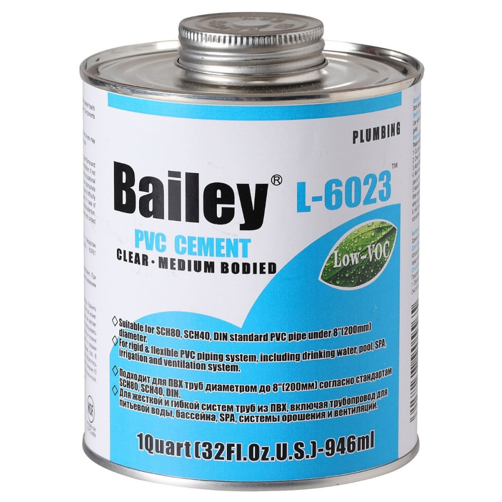 Клей для труб ПВХ Bailey L-6023 946 мл.