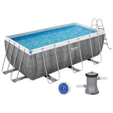 Каркасный бассейн Bestway 56722 (412х201х122 см) с картриджным фильтром и лестницей.