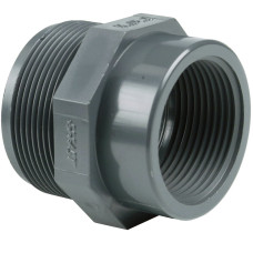 Переходник резьбовой ПВХ Effast RERRIE050C, d1-1/2&x3/4"