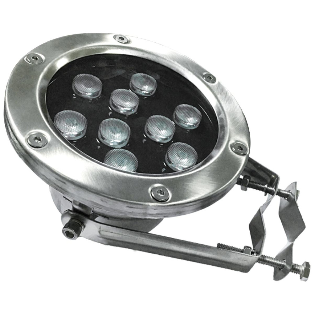 Прожектор для фонтана Aquaviva (9LED 9 Вт 12/24 В) RGB на трубу