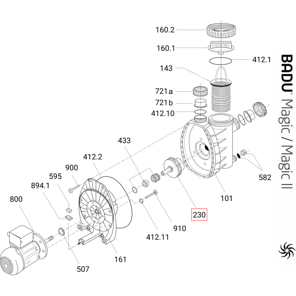 Крыльчатка насоса Speck BADU MAGIC II/6 (292.1623.002)