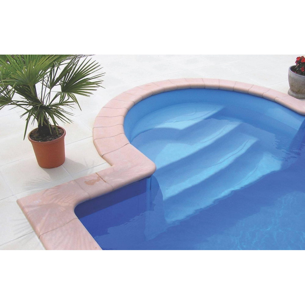 Камень 25 бортовой 50х25, Rustique bullee, тон Rose Provence 310587