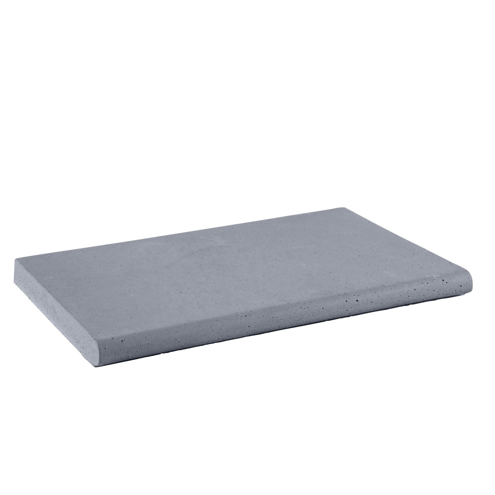 Камень 33 бортовой плоский 50x33, Rustique bullee, тон Gris 310085