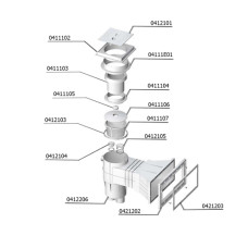 Квадратная крышка скиммера LUX с защитным замком PG-0412101