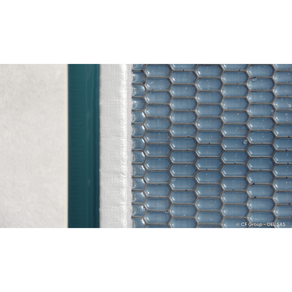 Пленка Alveolar translucent blue 550мкм геометрической формы окантована Alveolar BlueG