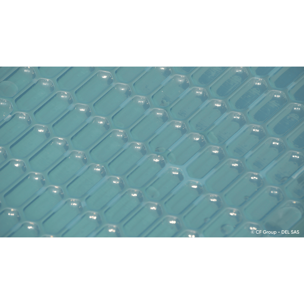 Пленка Alveolar translucent blue 550мкм прямоугольной формы окантована Alveolar Blue