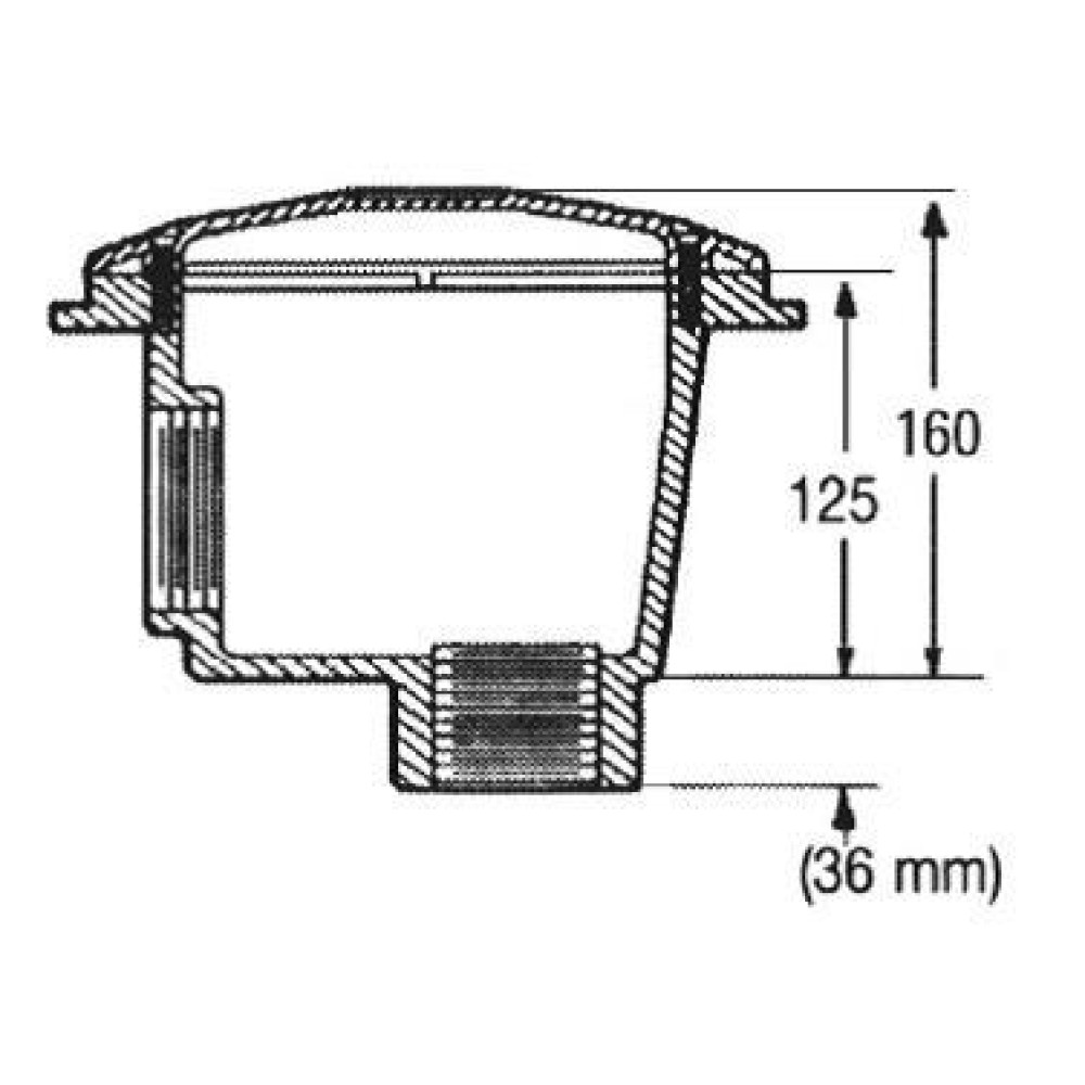 Донный слив антивихревой, под плитку WG1154AVE