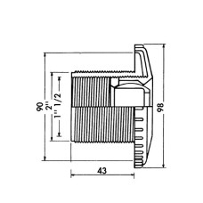 Боковая форсунка под плитку сопло 22 мм 3312