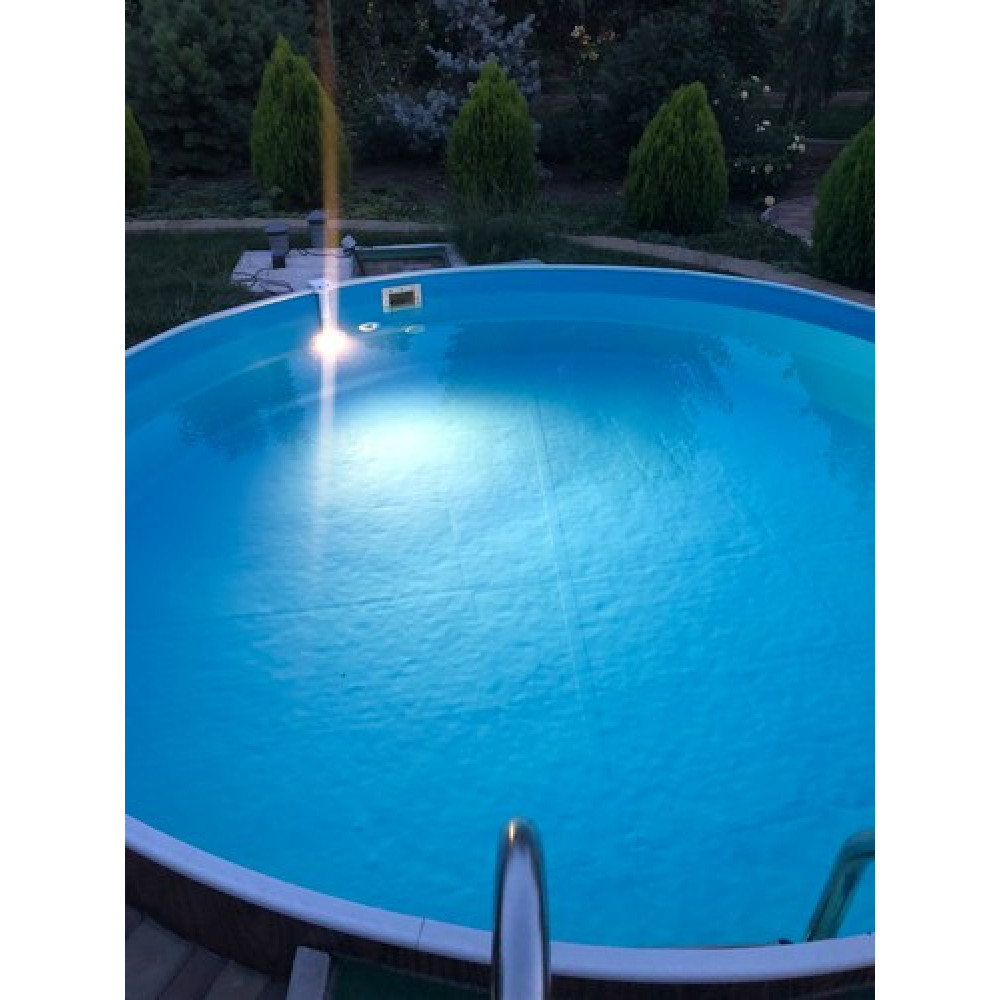 Прожектор RGB навесной для каркасных бассейнов, LED 8Вт, 12В, с трансформатором, 360лм, 120° PG-0511711