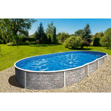 Бассейн сборный каркасный 5.5х3.7х1.2м без фильтра, AZURO 404 DL STONE, с отверстиями, 3EXB0334