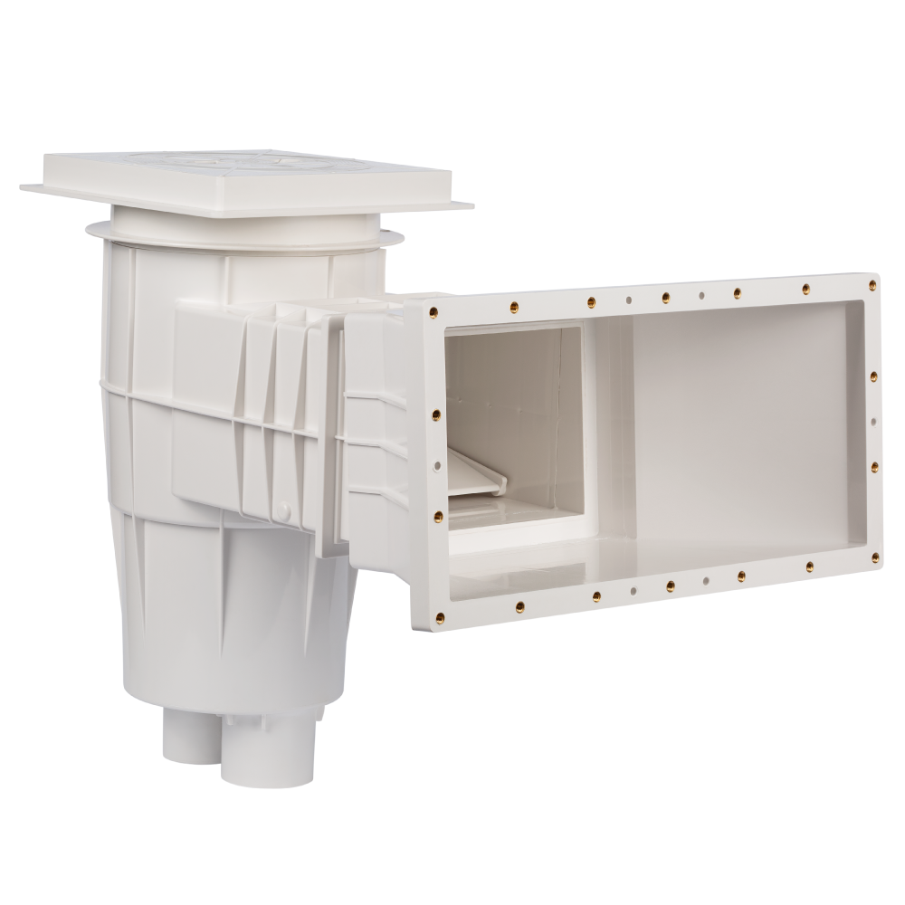 Скиммер LUX широк для композитных бассейнов, с латунными вставками PG-04222BFWINC