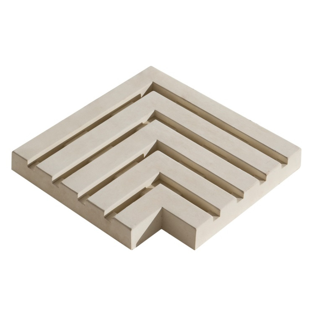 Угол 90 решетки перелива 30х24х3.7см, Rustique bullee, тон Pierre 311348