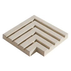 Угол 90 решетки перелива 30х24х3.7см, Rustique bullee, тон Pierre 311348