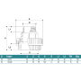 Муфта разъемная 63х2" наружная (удлиненная), PN16, Fitvalf 132122