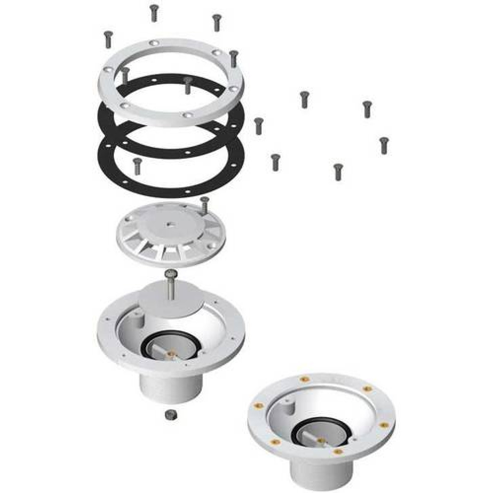 Форсунка донная под лайнер, латунные вставки, регулируемая PG-04232TCB