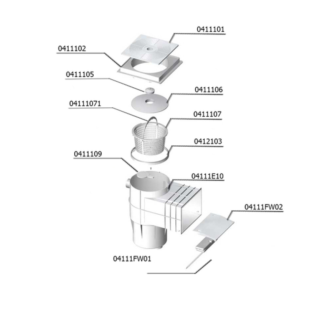 Пластиковый стержень для шторки скиммера PG-04111FW03