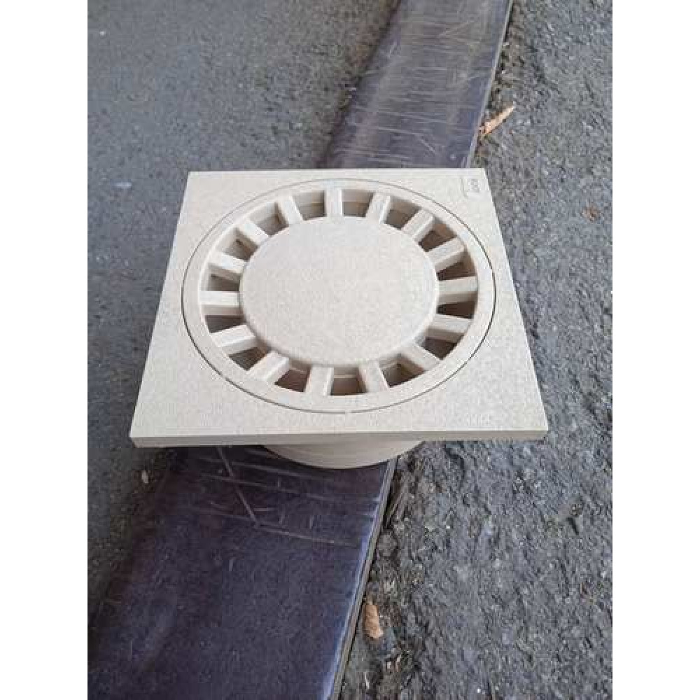 Поддон для душа "4 секции" 50х50х3-1.7см, Rustique bulle, тон Pierre 310837