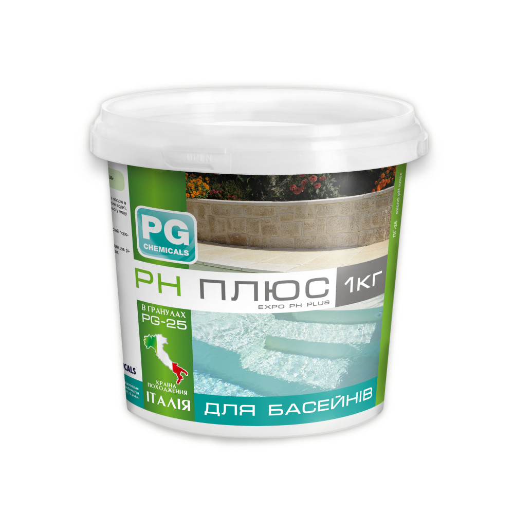 PG-25 рН плюс 1кг (Италия), гранулы с буферным эффектом PG-25.1