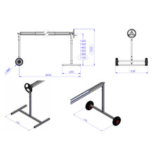 Скатывающее устройство Vega max 4-6х13м, высокие стойки W-ENPT0120