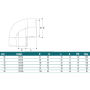 Колено 90°/75мм, PN16, Fitvalf 133107