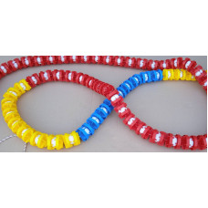 Разграничительная дорожка PG 25м (сине-желто-красная), со шнурком и крючком 148мм PG-14531-1