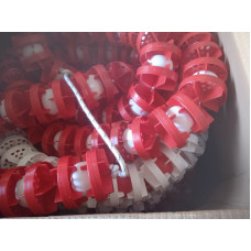 Разграничительная дорожка PG 25м (красно-белая), со шнурком и крючком 148мм PG-14531