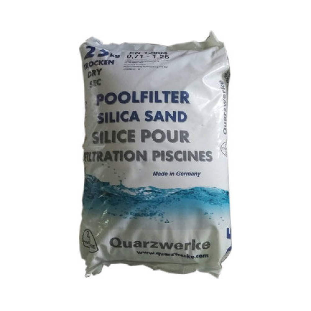 Песок фильтровальный 0.71-1.25мм, 25кг, Quarzwerke, Германия QTB0049-V7