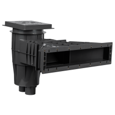 Скиммер зеркальный Mirror широкий с тонким отверстием, с латунными вставками, Антрацит PG-04225BFWA